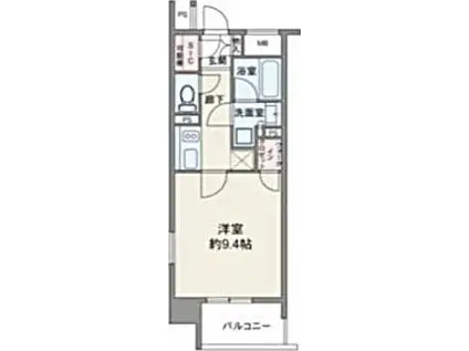 オープンレジデンシア THE MID GATE(1K/5階)の間取り写真