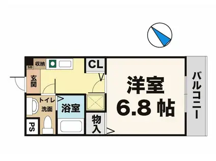 ユースパレス佐野(1K/4階)の間取り写真