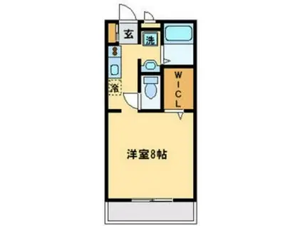 エメ・フルーヴⅡ(ワンルーム/2階)の間取り写真