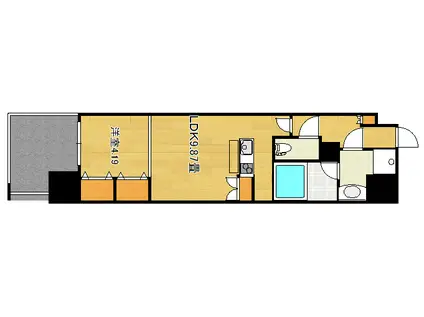 THE GRAND WASHU(1LDK/2階)の間取り写真