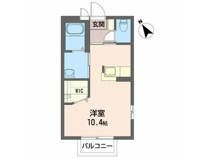 ネーブル・プラネットB(ワンルーム/2階)の間取り写真