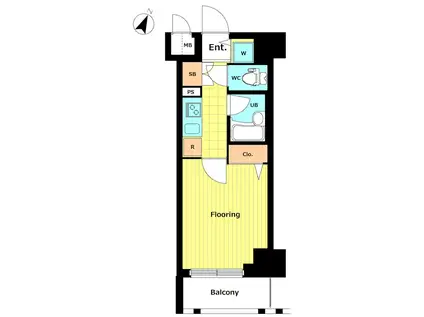 パレステュディオ六本木イーストII(1K/5階)の間取り写真