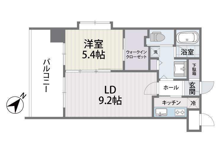 S-FORT筑紫通(1LDK/4階)の間取り写真