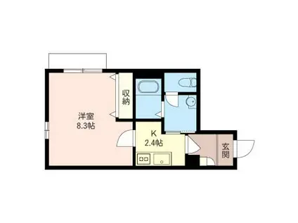 ウィスタリア567(1K/1階)の間取り写真