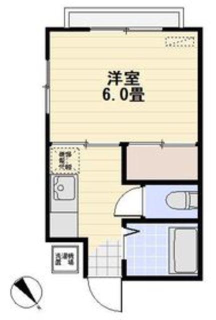 サクセス(1K/2階)の間取り写真