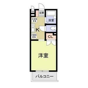 エスポワール須磨(1K/2階)の間取り写真