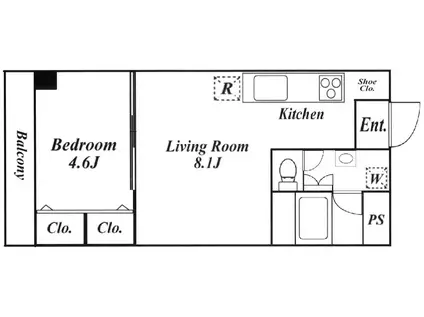 秀和代官山レジデンス(1LDK/5階)の間取り写真
