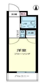 ジェミニ大森本町(1K/4階)の間取り写真