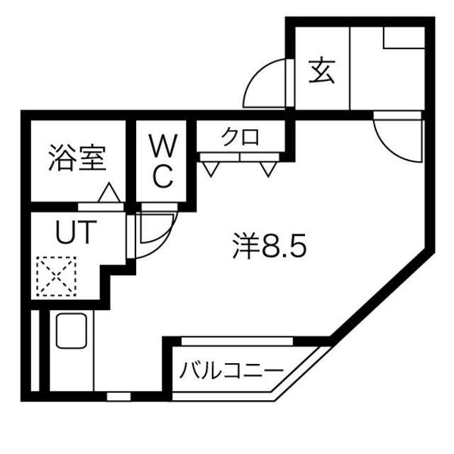ＪＲ東海道本線 東淀川駅 徒歩3分 5階建 築22年(ワンルーム/5階)の間取り写真