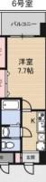 LUXE新大阪II(1K/5階)の間取り写真