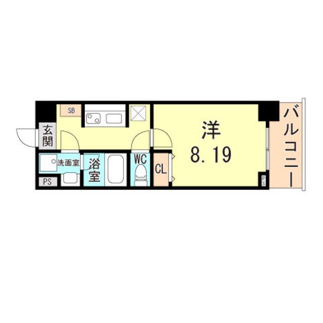 VIVACE NAGASUHONDORI(1K/7階)の間取り写真