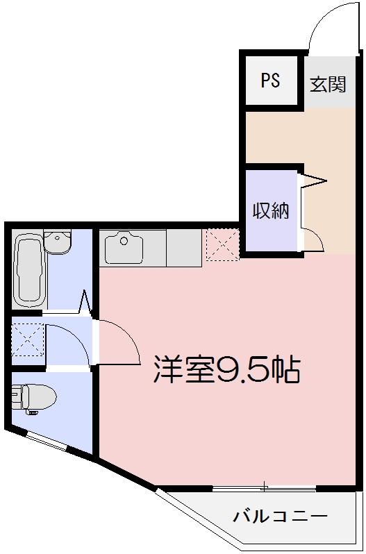 めぞんリベルテI(ワンルーム/4階)の間取り写真