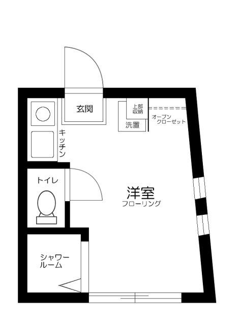 RAY HOUSE(ワンルーム/1階)の間取り写真