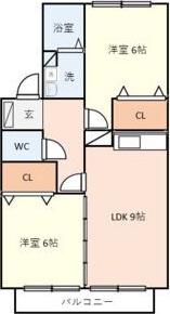BIOTHERM (2LDK/2階)の間取り写真