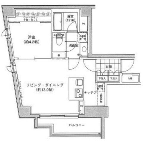 プライマル大泉学園(1LDK/3階)の間取り写真