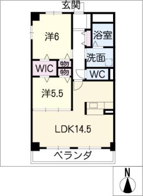 BONHEUR・CLE(2LDK/3階)の間取り写真