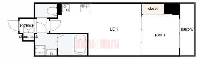 LIVIAZ KOBE LAMER(1LDK/1階)の間取り写真