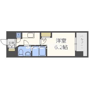 エスリード江戸堀(1K/8階)の間取り写真