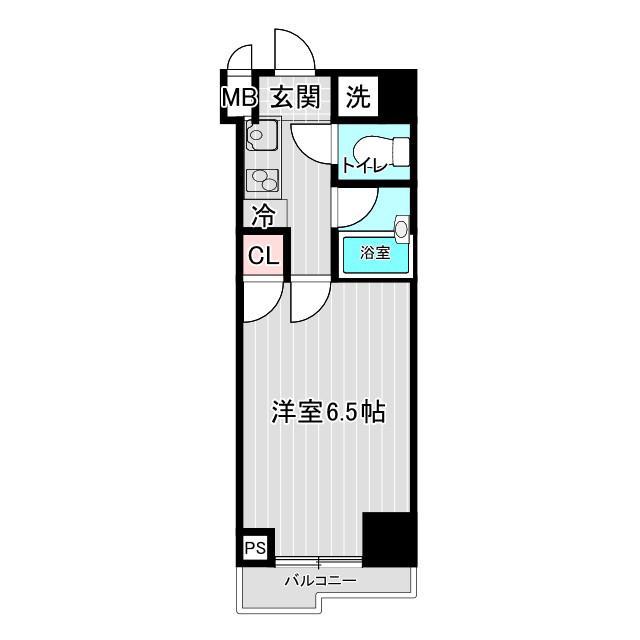 ルーブル溝の口参番館(1K/4階)の間取り写真