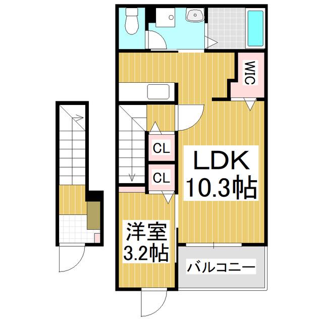 エルソラーレ(1LDK/2階)の間取り写真