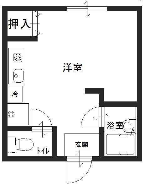 マスターズ西長洲(ワンルーム/2階)の間取り写真