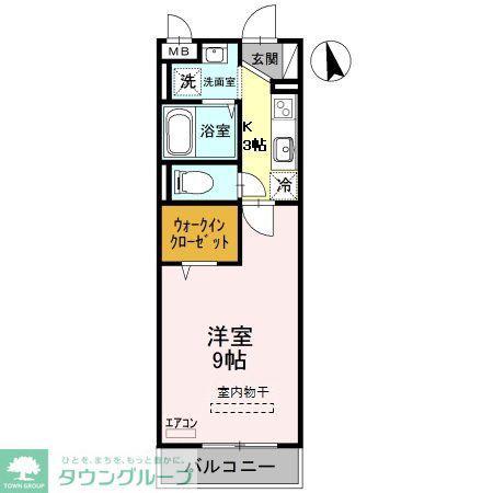 グレイス(1K/2階)の間取り写真