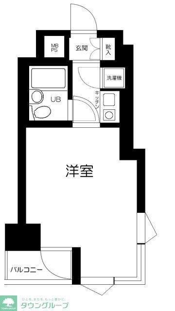 クリオ阪東橋壱番館(1K/6階)の間取り写真