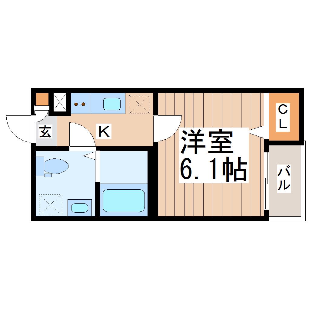 ドルチェ(1K/3階)の間取り写真