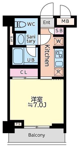 サンナッププラザ(1K/3階)の間取り写真