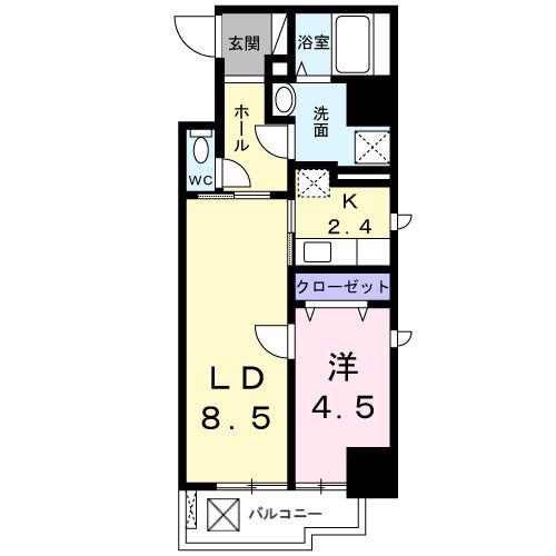 プラチナコートII(1LDK/2階)の間取り写真