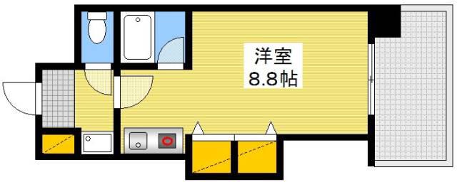 ダイアパレス鶴見町(1K/5階)の間取り写真