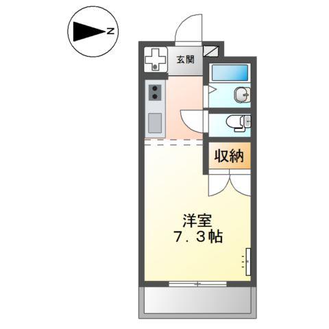 サンコート東山(1K/2階)の間取り写真