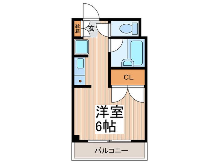 LIBERTY PALACE(ワンルーム/2階)の間取り写真