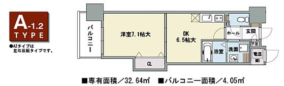 エスポルテ福島(1DK/10階)の間取り写真