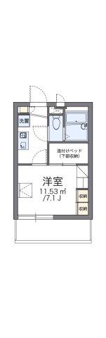 レオパレスSK(1K/3階)の間取り写真