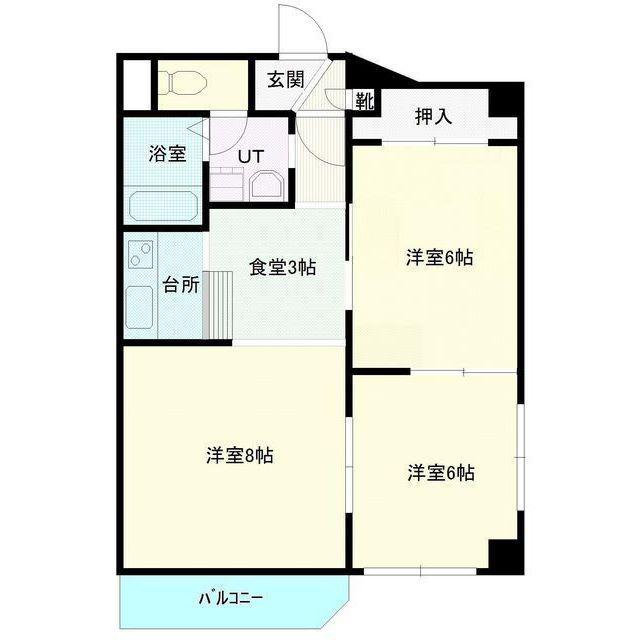 パークヒル24(2LDK/1階)の間取り写真
