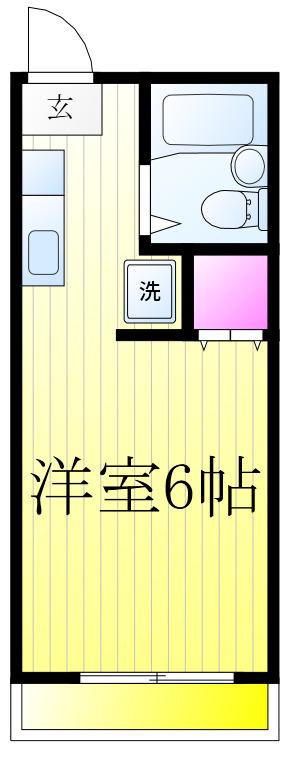DRホームズ松戸(ワンルーム/2階)の間取り写真