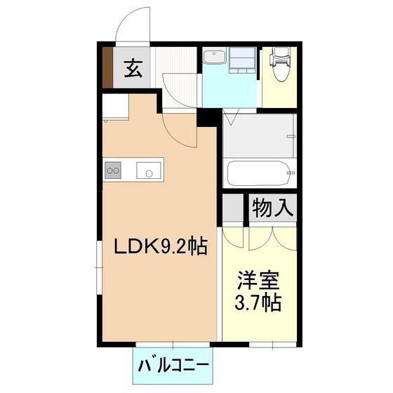 リッチハウス(ワンルーム/2階)の間取り写真