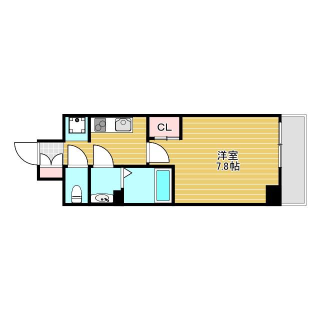 THE RESIDENCE H(1K/10階)の間取り写真