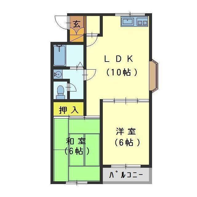 サントピア41(2LDK/3階)の間取り写真