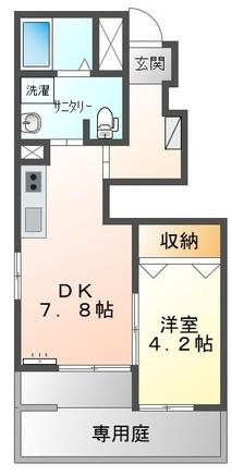 エコール正徳(1DK/1階)の間取り写真