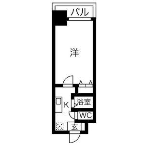 グレイス新栄(1K/8階)の間取り写真