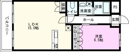 レジェンド・ビューハイツ(1LDK/2階)の間取り写真