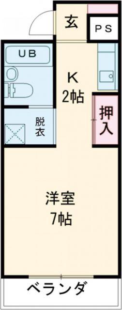 諏訪久志本ビル(1K/4階)の間取り写真