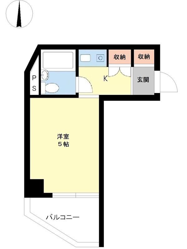 センチュリー末広(1K/5階)の間取り写真