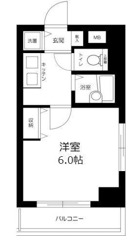 セントパレス本蓮沼(1K/3階)の間取り写真
