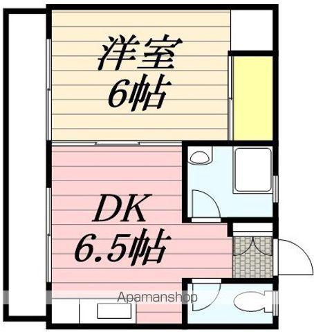 ベルクレスト本郷(1DK/3階)の間取り写真