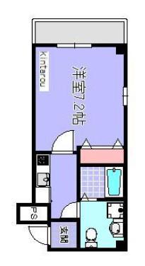 リベルデプレジール幕張(1K/4階)の間取り写真