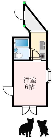 第7セイワコート(1K/1階)の間取り写真