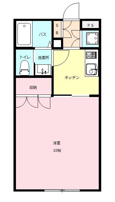 ヴァンテアン(1DK/1階)の間取り写真
